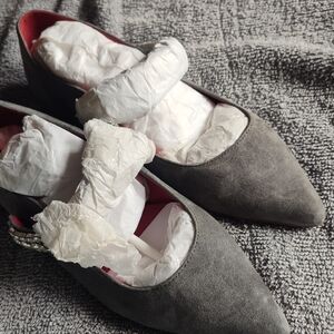 Kurt Geiger Gray Suede Flats